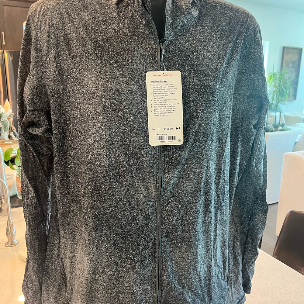 lululemon athletica Black (Crab) Lightweight Jacket With Hood